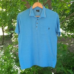 Oakley Blue 3 button polo shirt